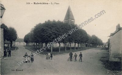 Carte postale ancienne La Place — Rebréchien (Loiret)