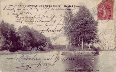 Carte postale ancienne Ile de l'Etang — Saint Aignan des Gues (Loiret)