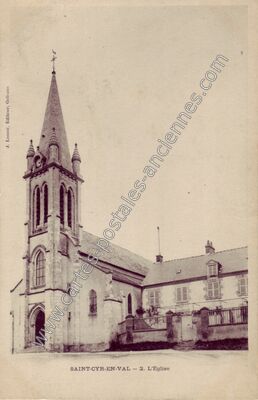 Carte postale ancienne L'Église — Saint-Cyr-en-Val (Loiret)
