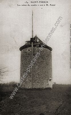 Carte postale ancienne Les ruines du moulin à vent — Saint-Firmin-sur-Loire (Loiret)
