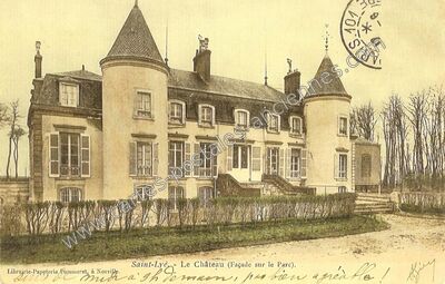 Carte postale ancienne Le Château (Façade sur le Parc) — Saint-Lyé-la-Forêt (Loiret)