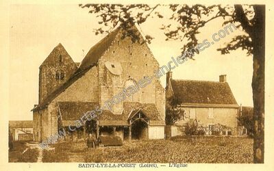 Carte postale ancienne L'Eglise — Saint-Lyé-la-Forêt (Loiret)