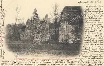 Carte postale ancienne Abbaye de Fontaine Jean — Saint-Maurice-sur-Aveyron (Loiret)