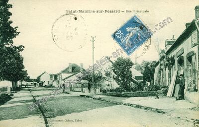 Carte postale ancienne Rue Principale — Saint-Maurice-sur-Fessard (Loiret)
