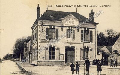 Carte postale ancienne La Mairie — Saint-Péravy-la-Colombe (Loiret)