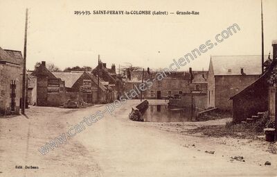 Carte postale ancienne Grande-Rue — Saint-Péravy-la-Colombe (Loiret)