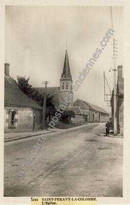 Carte postale ancienne L'Eglise — Saint-Péravy-la-Colombe (Loiret)