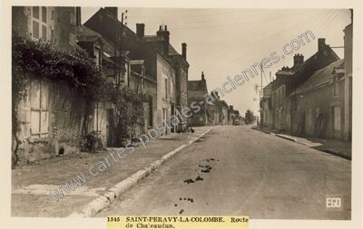 Carte postale ancienne Route de Cha'eaudun — Saint-Péravy-la-Colombe (Loiret)
