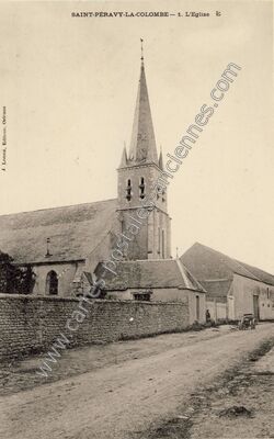 Carte postale ancienne L'Eglise — Saint-Péravy-la-Colombe (Loiret)