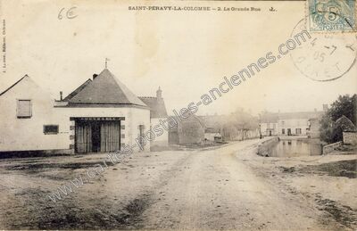 Carte postale ancienne 2. La Grande Rue — Saint-Péravy-la-Colombe (Loiret)
