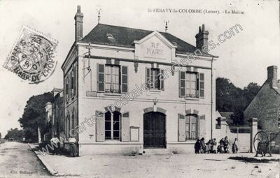 Carte postale ancienne La Mairie — Saint-Péravy-la-Colombe (Loiret)