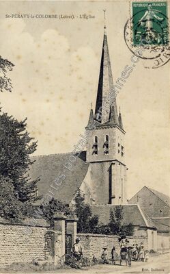 Carte postale ancienne L'Église — Saint-Péravy-la-Colombe (Loiret)