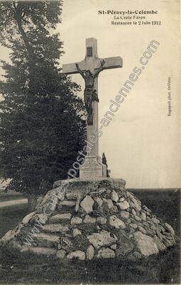 Carte postale ancienne La Croix Faron — Saint-Péravy-la-Colombe (Loiret)