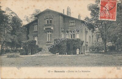 Carte postale ancienne Chalet de La Marnière — Sennely (Loiret)