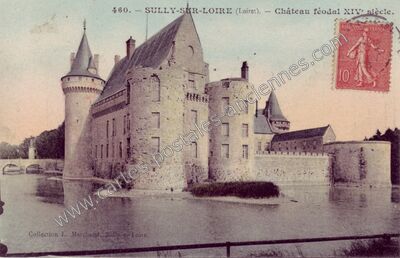 Carte postale ancienne Château féodal XIVe siècle — Sully-sur-Loire (Loiret)