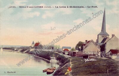Carte postale ancienne La Loire à St-Germain. - Le Port — Sully-sur-Loire (Loiret)