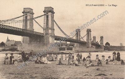 Carte postale ancienne La Plage — Sully-sur-Loire (Loiret)