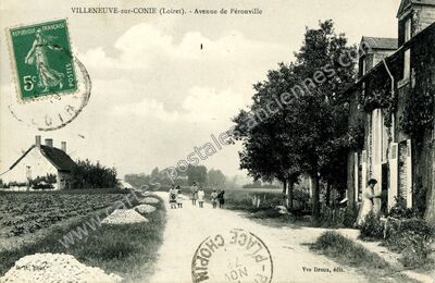 Carte postale ancienne Villeneuve-sur-Conie