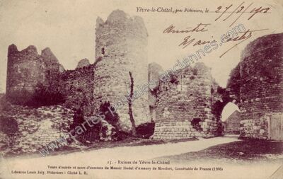 Carte postale ancienne Yevre le Chatel — Yèvre-la-Ville (Loiret)