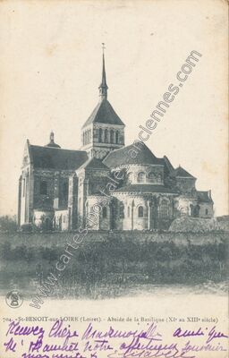 Carte postale ancienne Abside de la Basilique (XIe au XIIIe siècle) — Saint-Benoît-sur-Loire (Loiret)