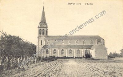 Carte postale ancienne L'Eglise — Bray en Val (Loiret)