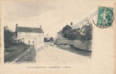 Carte postale ancienne La Mairie — Gaubertin (Loiret)