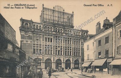 Carte postale ancienne Hôtel des Postes et Télégraphes — Orléans (Loiret)
