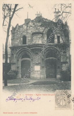 Carte postale ancienne Eglise Saint-Jacques — Orléans (Loiret)