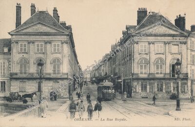 Carte postale ancienne La Rue Royale — Orléans (Loiret)