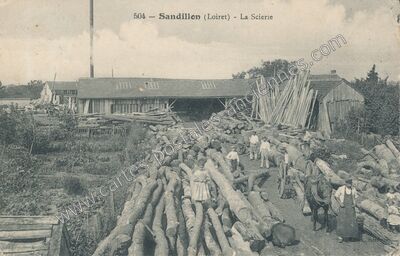 Carte postale ancienne La Scierie — Sandillon (Loiret)