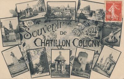 Carte postale ancienne Souvenir de Chatillon Coligny — Châtillon-Coligny (Loiret)