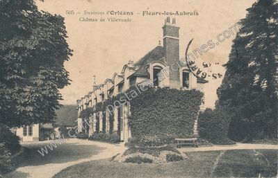 Carte postale ancienne Château de Villevaude — Fleury-les-Aubrais (Loiret)