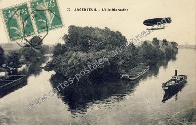 Carte postale ancienne L'Ile Maranthe — Argenteuil (Val-d'Oise)