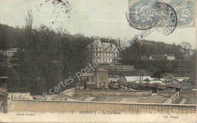 Carte postale ancienne Le Château — Andilly (Val-d'Oise)