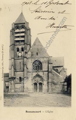Carte postale ancienne L'Église — Bessancourt (Val-d'Oise)