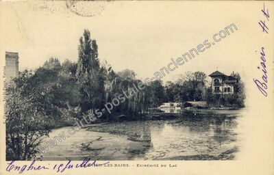 Carte postale ancienne Extrémité du lac — Enghien-les-Bains (Val-d'Oise)