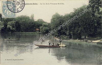 Carte postale ancienne Le Lac de la Princesse Mathilde — Enghien-les-Bains (Val-d'Oise)