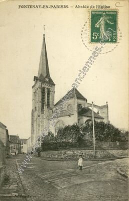 Carte postale ancienne Abside de l'Église — Fontenay-en-Parisis (Val-d'Oise)