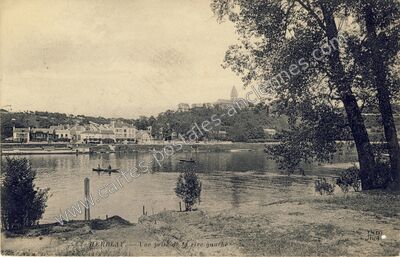 Carte postale ancienne Vue prise de la rive gauche — Herblay (Val-d'Oise)