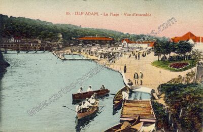 Carte postale ancienne La Plage - Vue d'ensemble — L'Isle-Adam (Val-d'Oise)