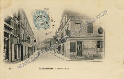 Carte postale ancienne Grande-Rue — L'Isle-Adam (Val-d'Oise)