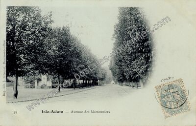 Carte postale ancienne Avenue des Marronniers — L'Isle-Adam (Val-d'Oise)