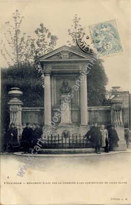 Carte postale ancienne Monument élevé par la Commune & les Admirateurs de Jules Dupré — L'Isle-Adam (Val-d'Oise)