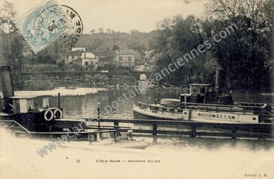 Carte postale ancienne Ancienne écluse — L'Isle-Adam (Val-d'Oise)