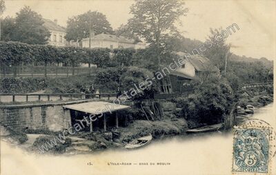 Carte postale ancienne Bras du Moulin — L'Isle-Adam (Val-d'Oise)