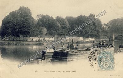 Carte postale ancienne Pont du Cabouillet — L'Isle-Adam (Val-d'Oise)