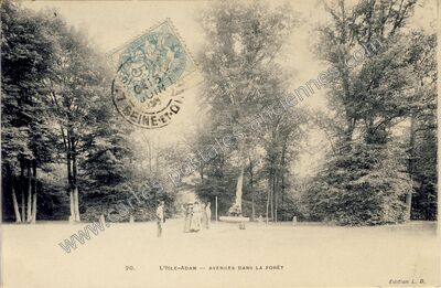 Carte postale ancienne Avenues dans la forêt — L'Isle-Adam (Val-d'Oise)