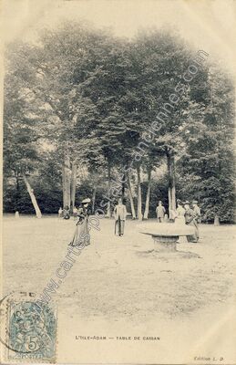 Carte postale ancienne Table de Cassan — L'Isle-Adam (Val-d'Oise)