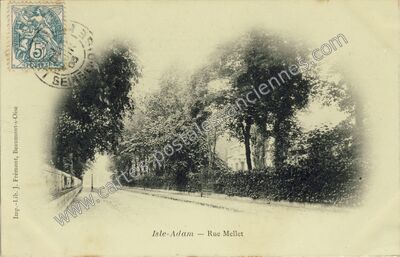 Carte postale ancienne Rue Mellet — L'Isle-Adam (Val-d'Oise)