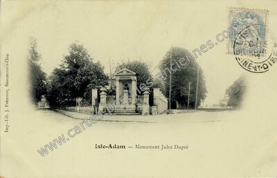 Carte postale ancienne Monument Jules Dupré — L'Isle-Adam (Val-d'Oise)
